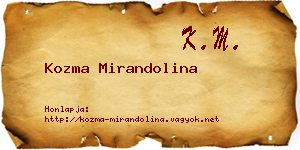 Kozma Mirandolina névjegykártya